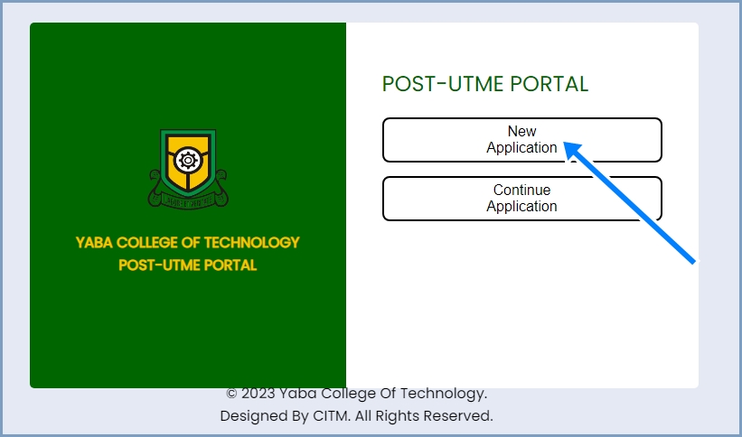 YABATECH Post UTME application generate invoice