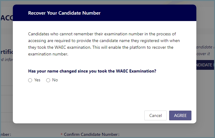 WAEC change name