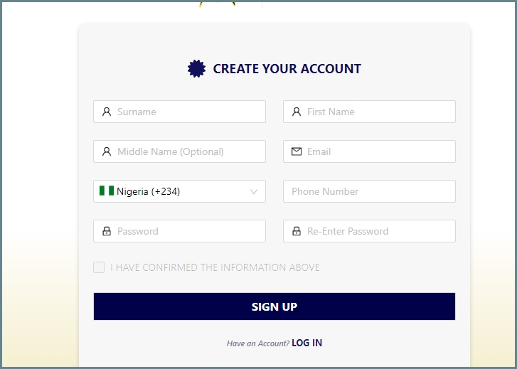 waec digital certificate account creation form