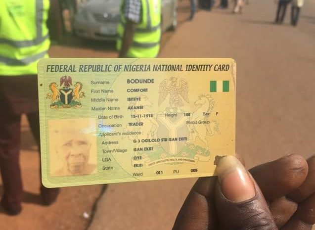 Old Nigerian National ID card