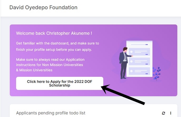 David Oyedepo Foundation Scholarship
