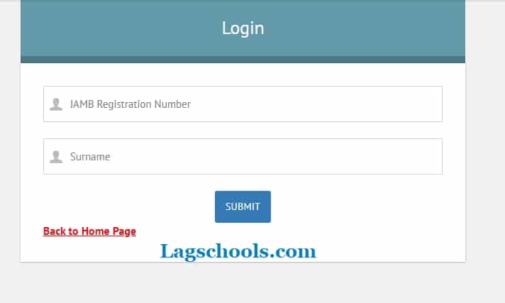 LASU Post UTME form login