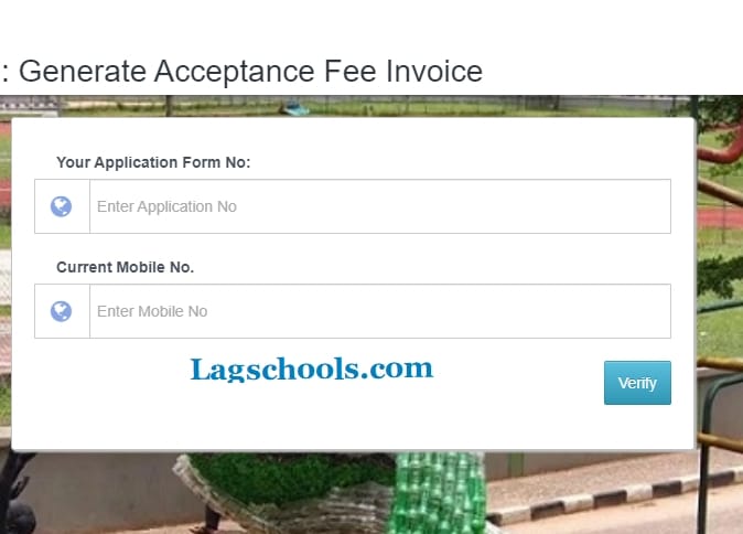 YABATECH Acceptance fee invoice