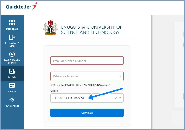 ESUT Post-UTME Result check payment